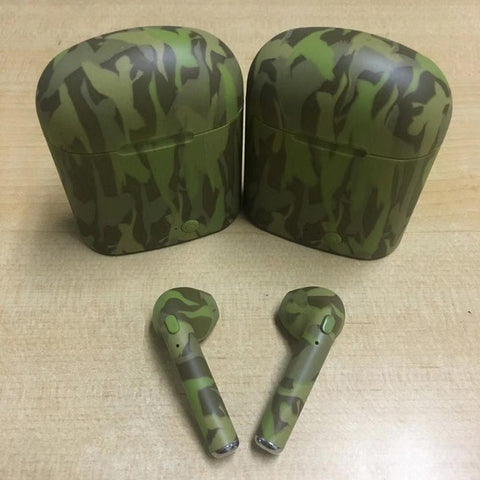 Green and Black Camo Airpods